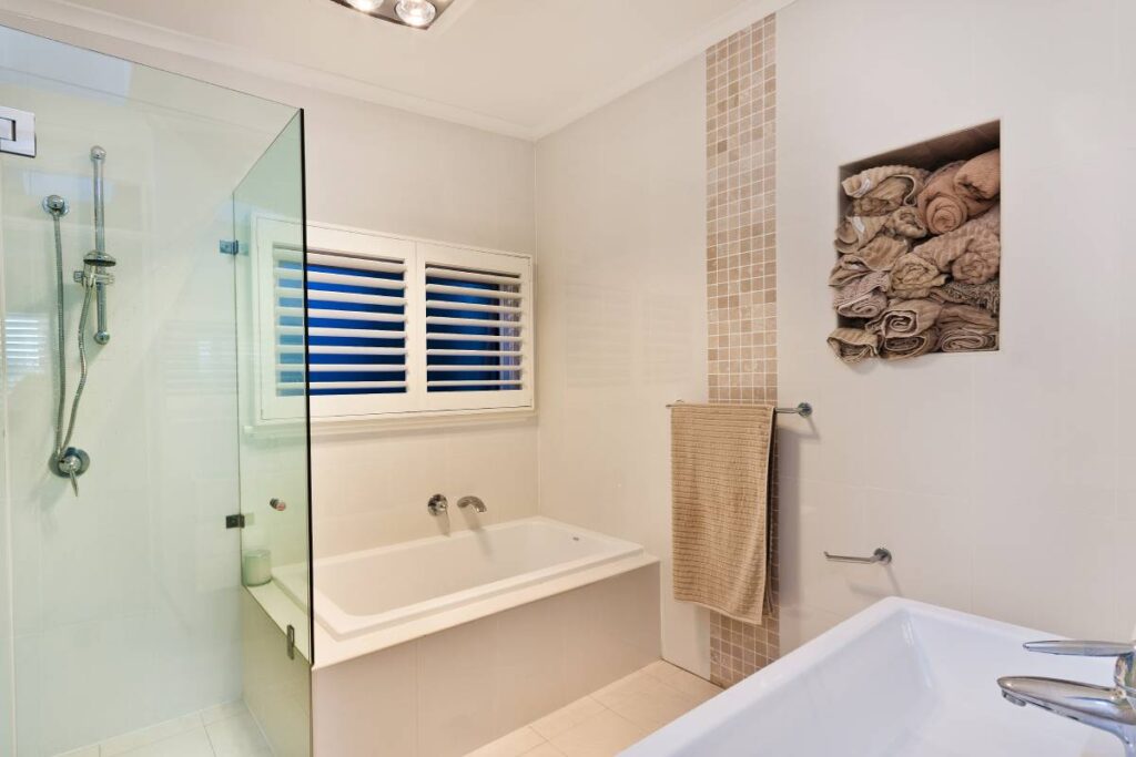 stylish clean bathroom with shower and bath tub 2025 10 16 03 50 37 utc 1